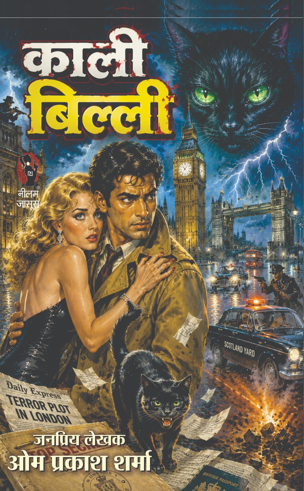 काली बिल्ली ( जगत सीरीज) जनप्रिय लेखक ओमप्रकाश शर्मा I kali billi (jagat shrinkhla) lokpriya lekhak, lekhak sharma BHindi Pulp Fiction (Hindi Pulp Fiction Series)